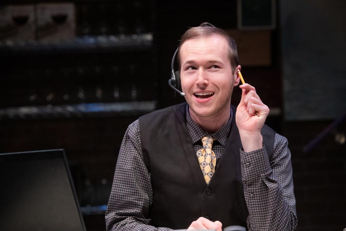 A scene from New Jewish Theatre’s ‘Fully Committed’ starring Will Bonfiglio, Photos courtesy of Jon Gitchoff